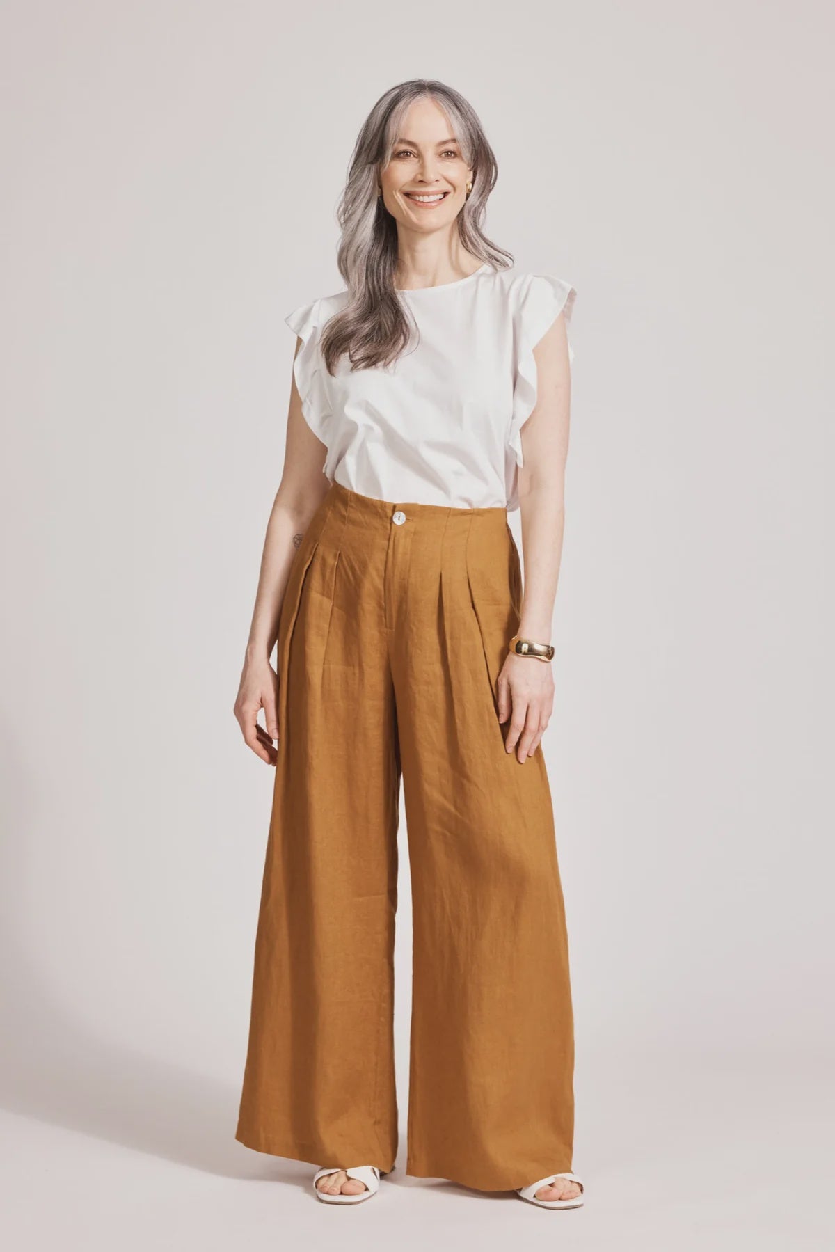 Miramar Palazzo Pant - Caramel
