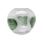 ETHER GLASS GREEN WHITE CIRCLE VASE SMALL