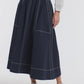 MARION COTTON SKIRT NAVY