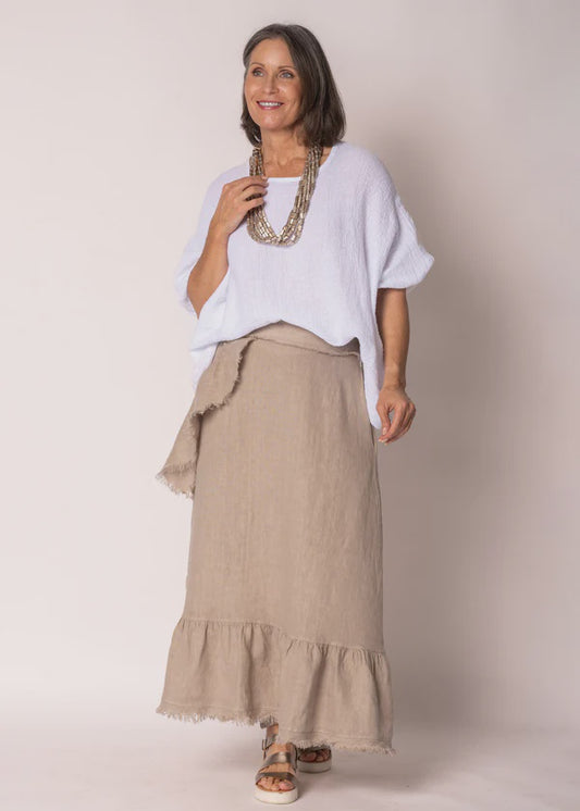 Gessica Linen Skirt Latte