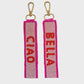 Pink Beaded Ciao Bella Keychain