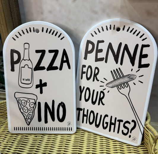 Ceramic Trivet: Penne For Your Thoughts