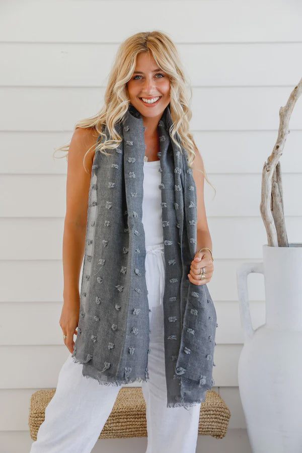 Huds Dark Charcoal Scarf