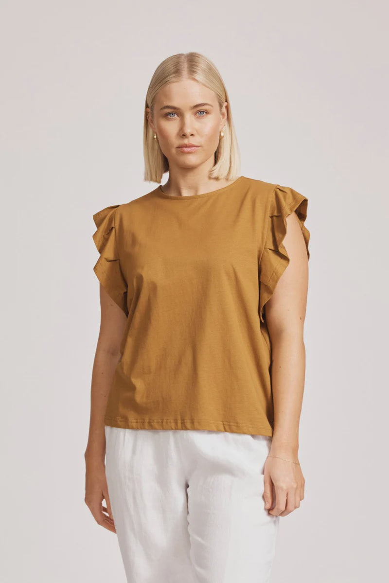 Francia Frill Tank Caramel