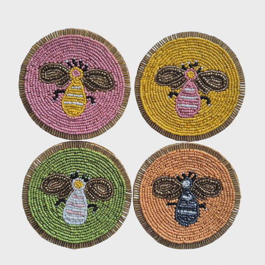 Bee Beaded Coasters