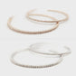 Dainty Hoop Earrings Crystal Silver