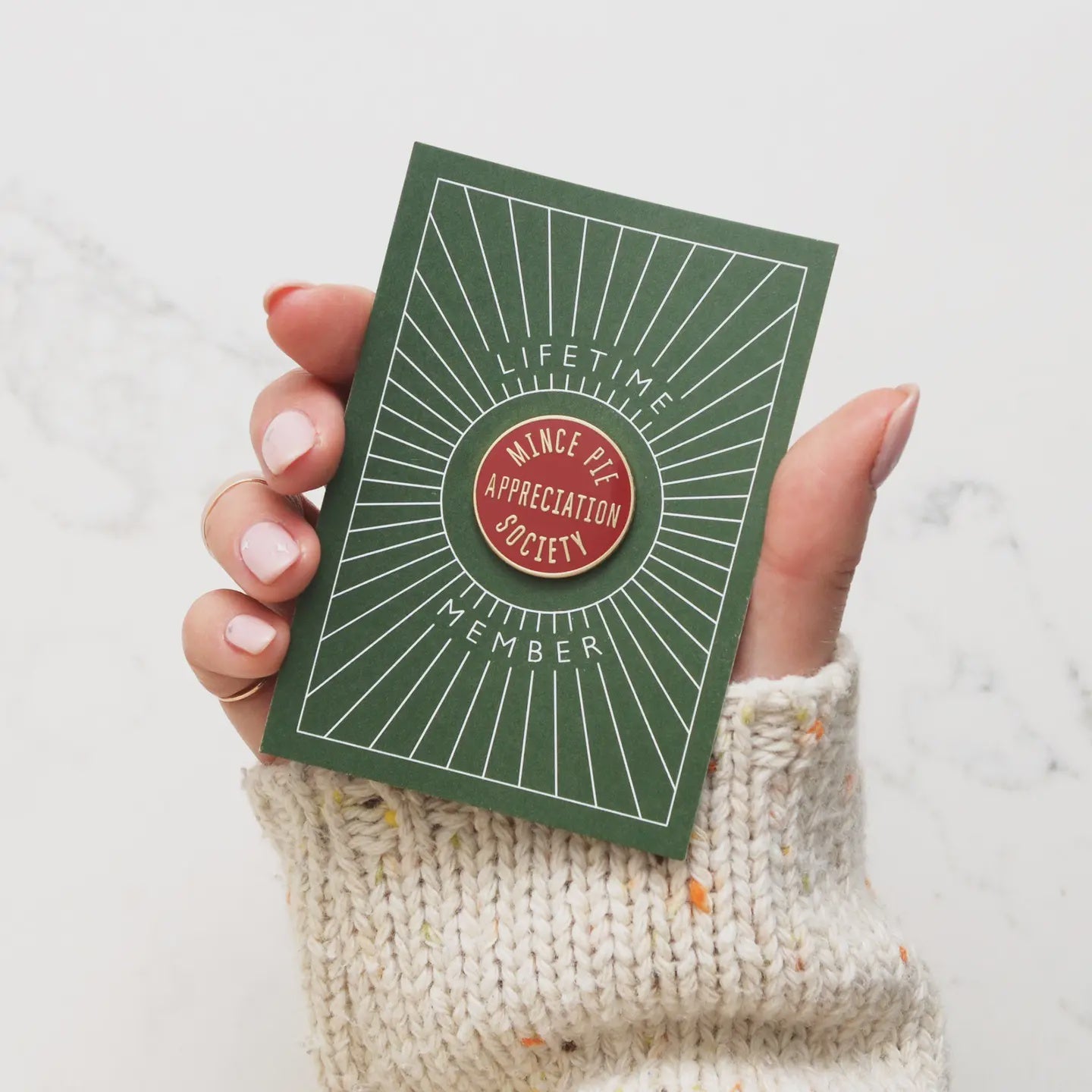 Mince Pie Appreciation Society - Burgundy - Enamel Pin