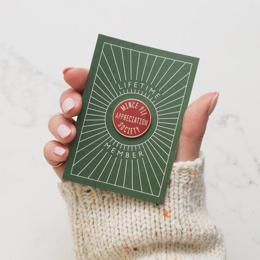 Mince Pie Appreciation Society - Burgundy - Enamel Pin