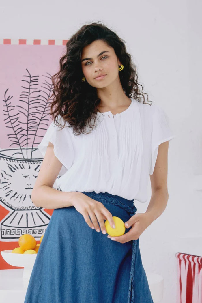 Orsula Button Top White