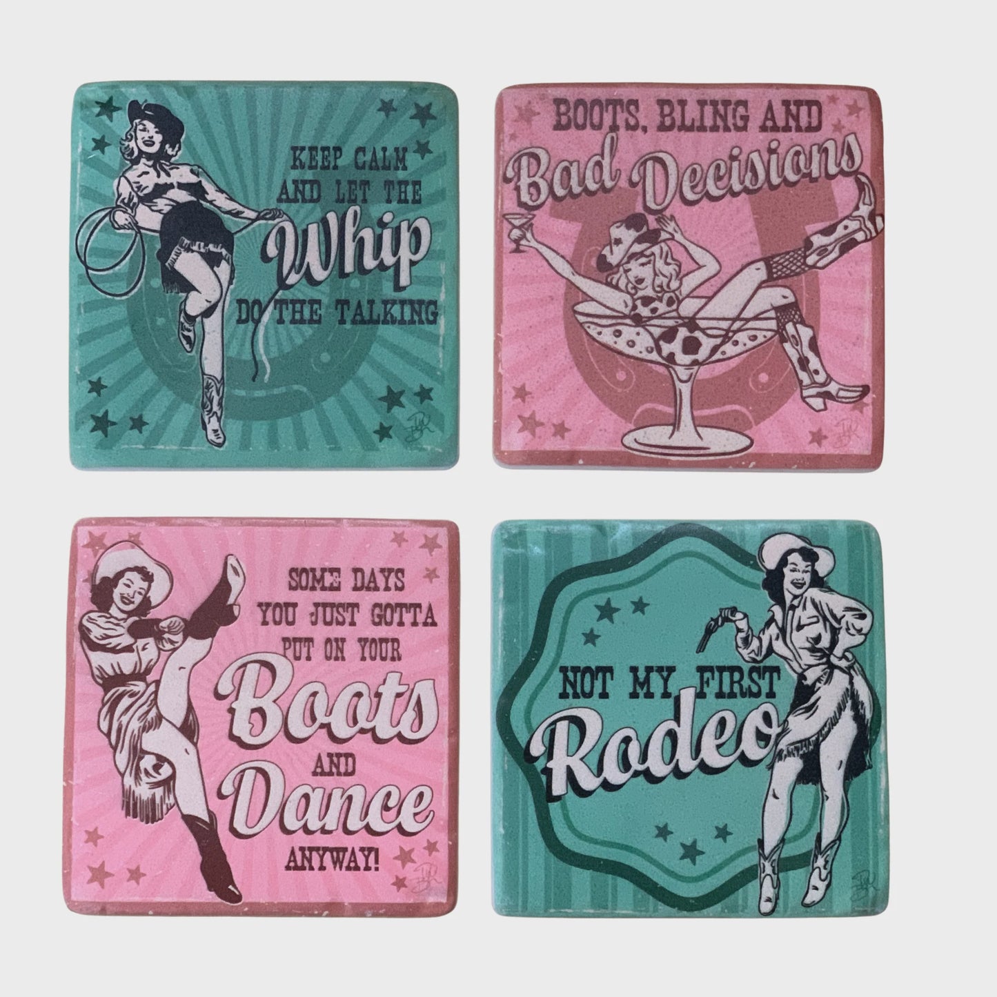 Resin Coasters - Cowgirl