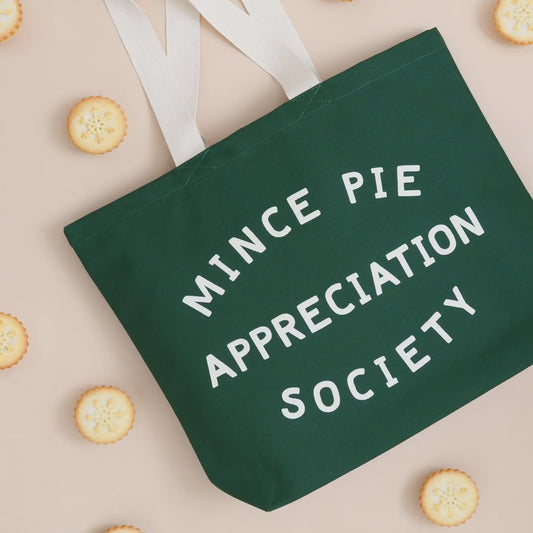 Mince Pie Appreciation Society Tote Bag - Forest Green