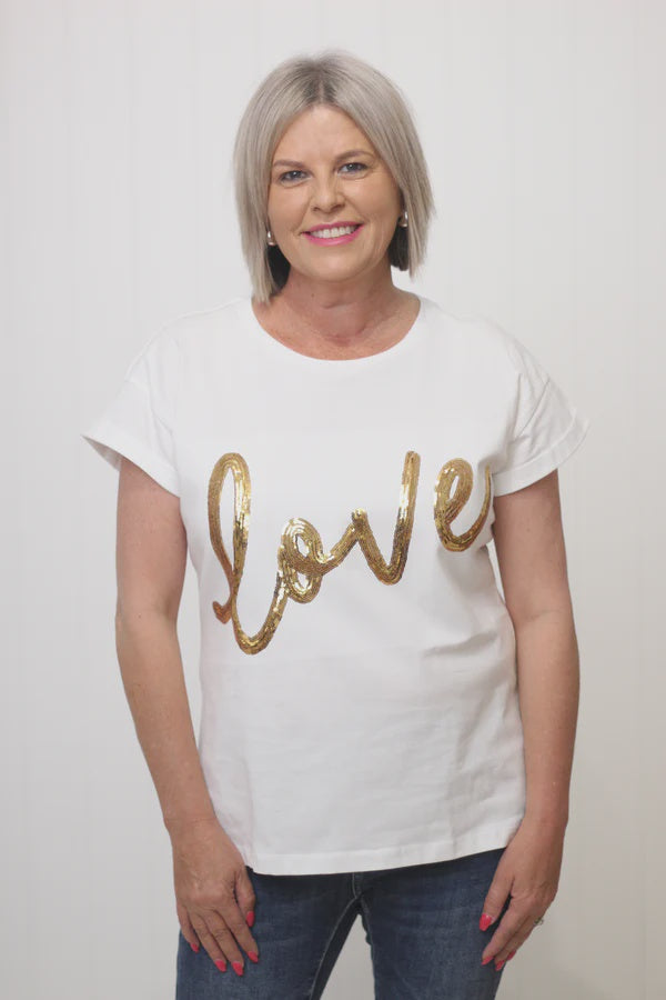 Love Tee White
