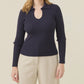 Nell Knit Top - Navy