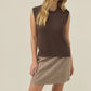 Darby Knit Vest - Chocolate