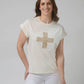 Cuff Tee Zebra Cross - Cream