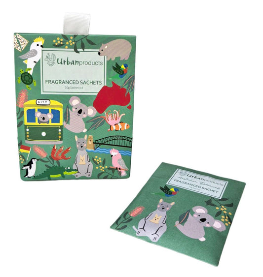 Australiana Scented Sachets Green 4x10g