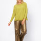 Sadie Wave Pattern Knit Jumper Chartreuse