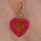 Heart Beaded Keychain