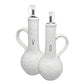 WHITE CERAMIC OIL & VINEGAR SET