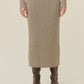 Juno Knit Skirt - Stone