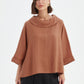 Funnel Neck Boxy Top - Cedar