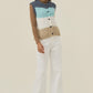 Pallas Stripe Knit Vest - Ice Blue