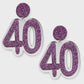 40 Birthday Earrings (Silver / Purple)