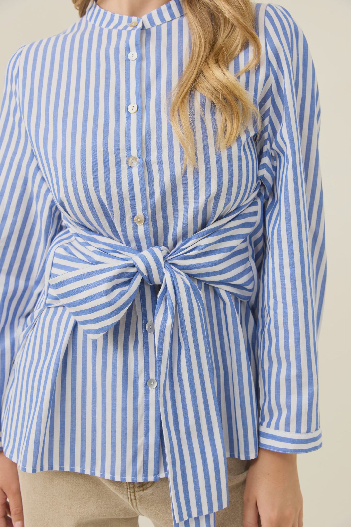 Quinn Wrap Shirt - Cobalt