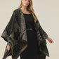 Lucia Cape - Charcoal Paisley
