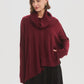 Boxy Rib Sleeve Knit - Wine