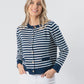 Navy *& White Cardigan