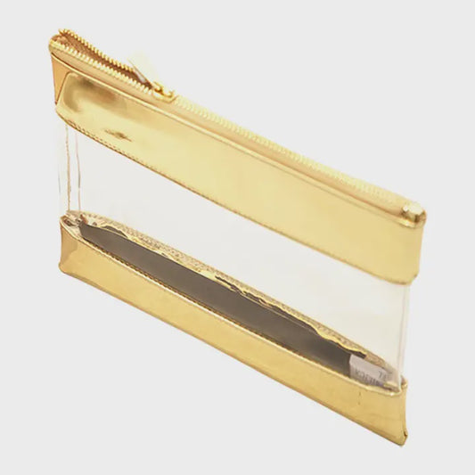 Pouch - Gold See-Through Middle