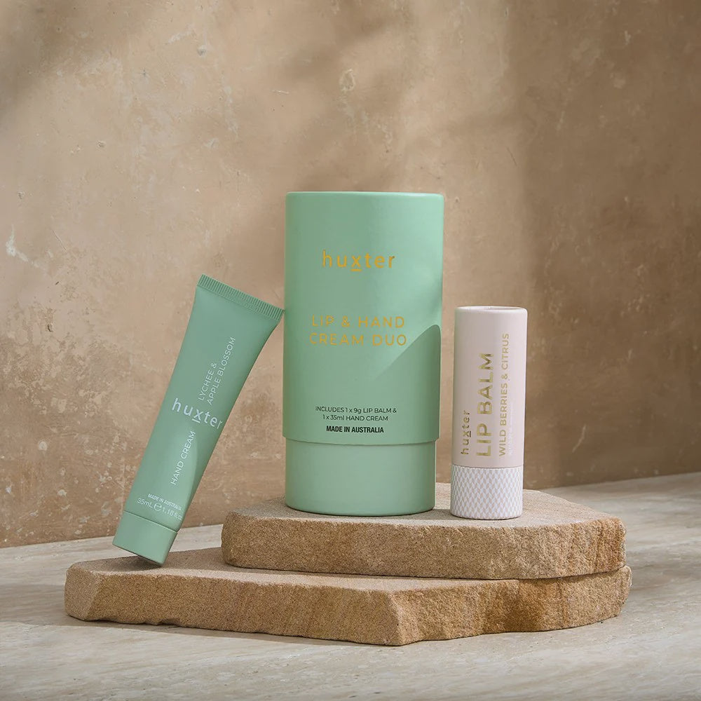 Lip & Hand Cream Duo - Green - Lychee & Apple Blossom