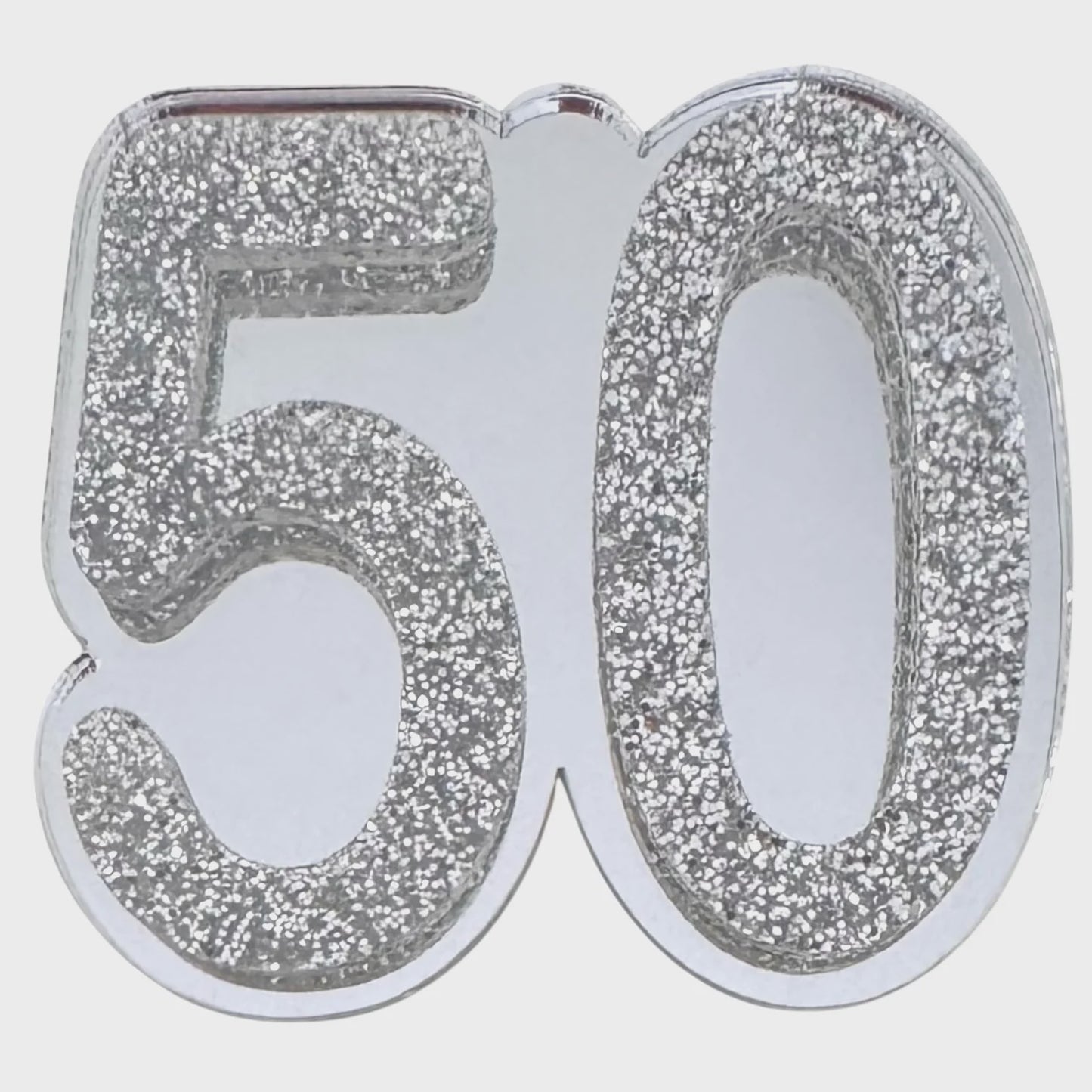 50 Birthday Brooch (Silver / Silver)