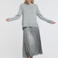 Metallic Skirt - Silver Pewter