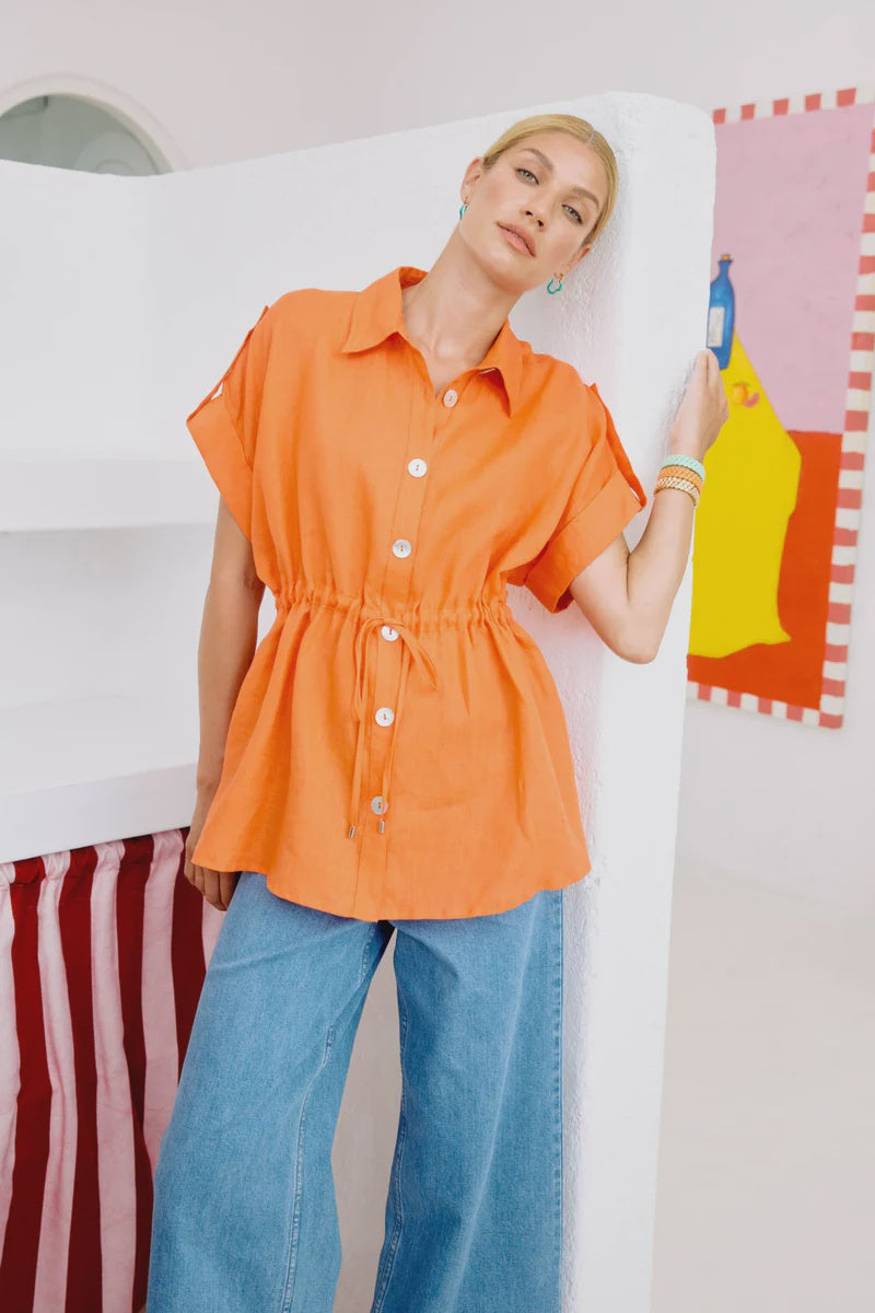 Miramar Tie Shirt Coral (One Size)