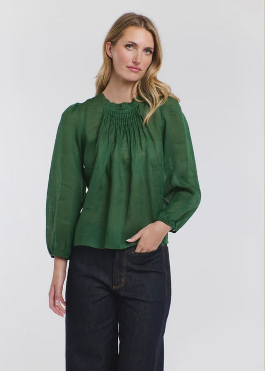 Ariel Long Sleeve Top - Moss