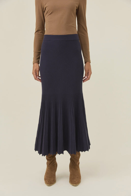 Nell Knit Skirt - Navy