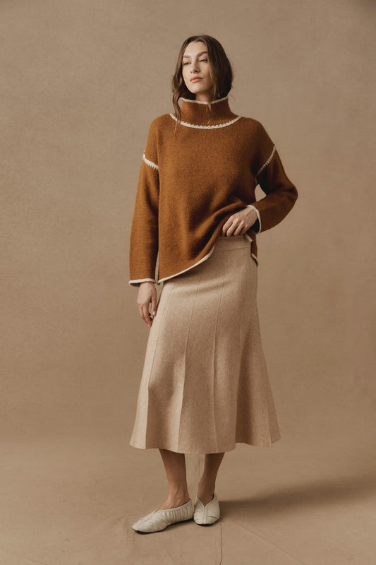 Zala Knit Skirt - Bisque