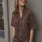 Bonnie Relaxed Shirt Dress  /  Chocolate