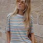 STEVIE SLOUCHY TEE / NEW BUTTER BRUNETTE STRIPE