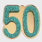 50 Birthday Brooch (Gold / Green)