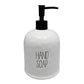 WHITE CERAMIC SOAP DISPENSER