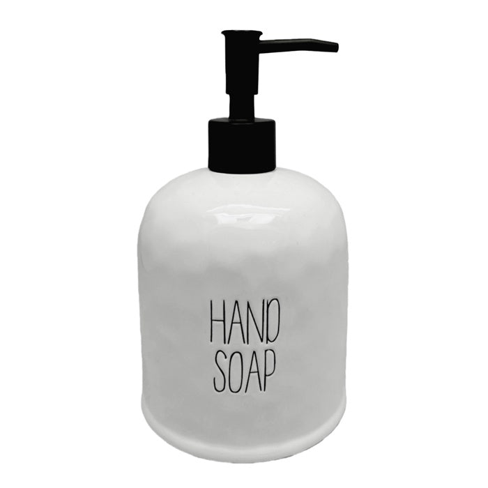 WHITE CERAMIC SOAP DISPENSER