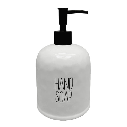 WHITE CERAMIC SOAP DISPENSER