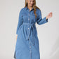 Denver Denim Shirt Dress - Blue