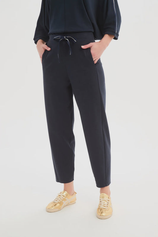 BARREL LEG LOUNGE PANT - Navy