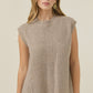 Miru Crew Knit Vest Stone