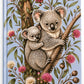 Cuddling Koalas A5 Journal 80 pages Blue
