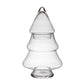 Ribbed Glass Lidded Tree Jar Large